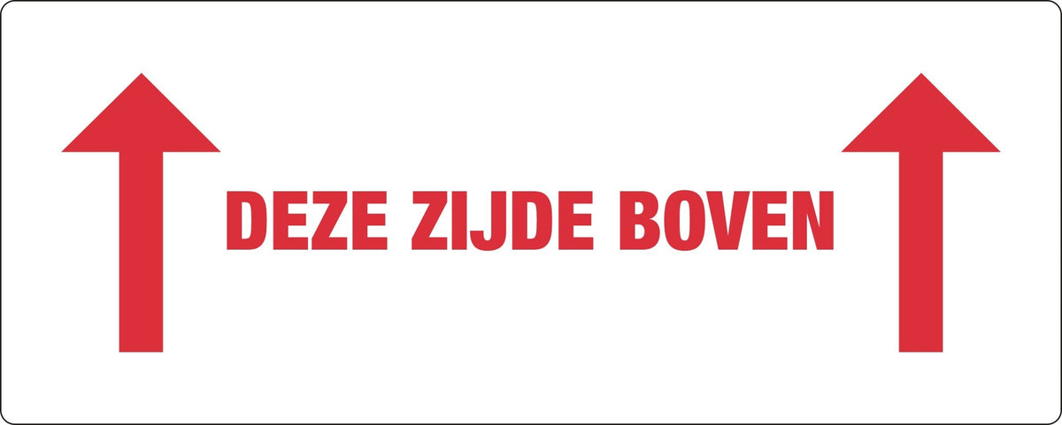 IEZZY -  Waarschuwingsetiket deze zijde boven 500 stuks
