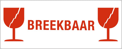 IEZZY -  Waarschuwingsetiket breekbaar/glas 500 stuks