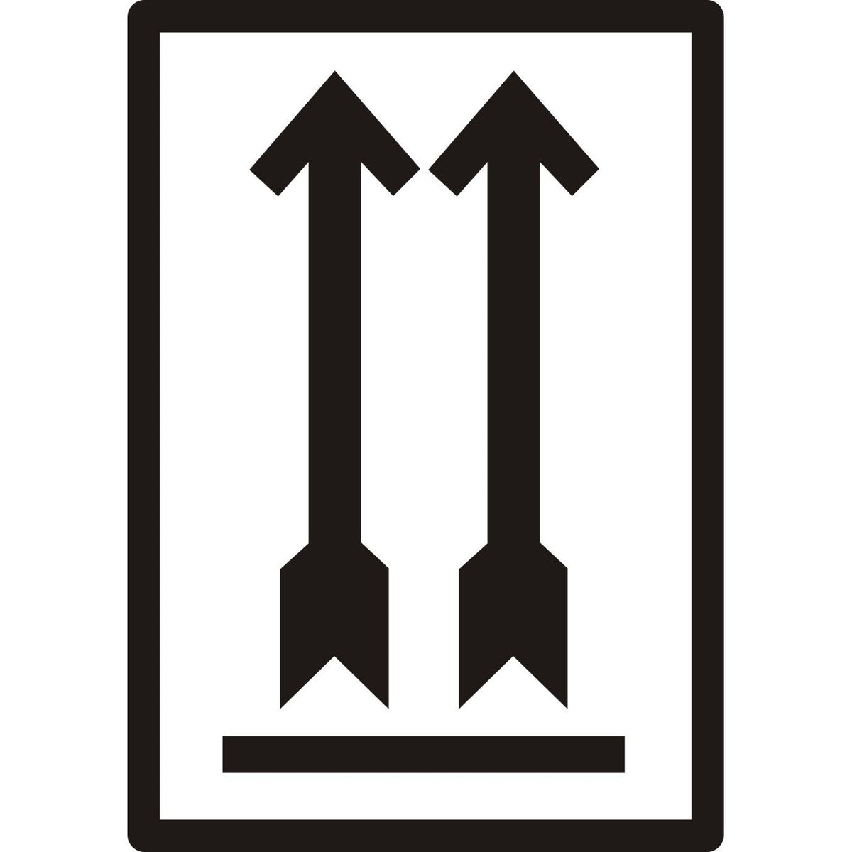 IEZZY - Warnschild schwarzer Pfeil nach oben 500 Stück