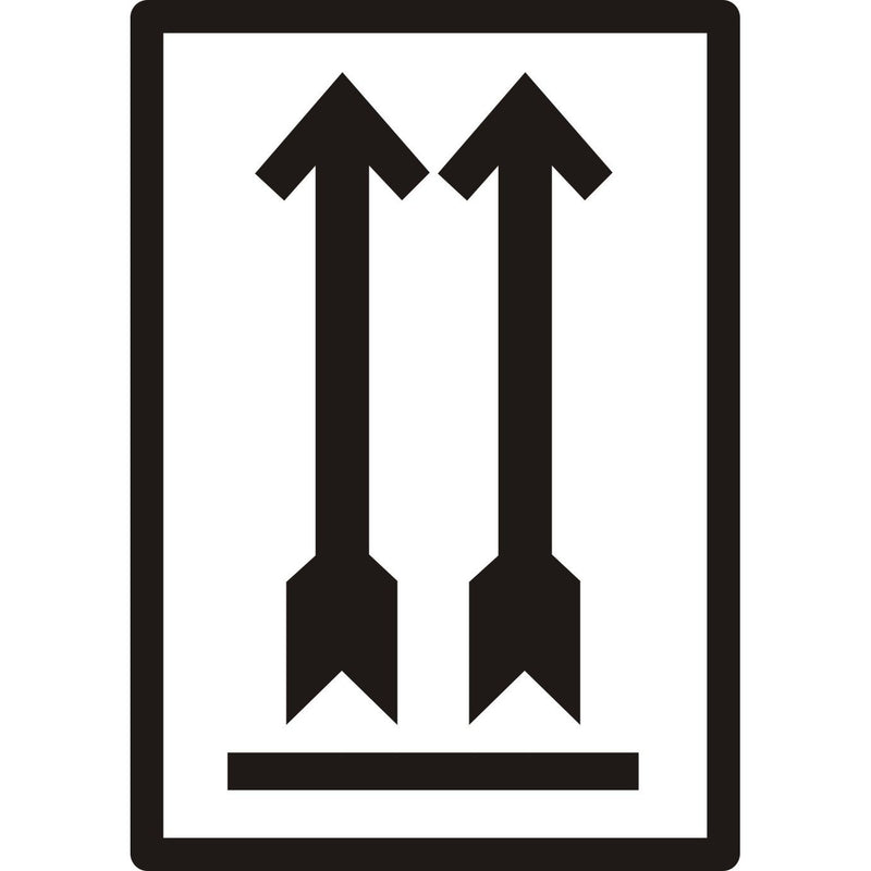 IEZZY - Warnschild schwarzer Pfeil nach oben 500 Stück
