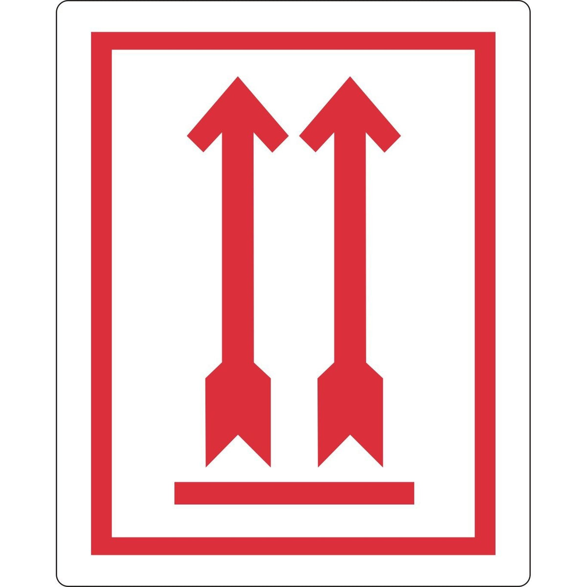 IEZZY - Warnschild Pfeil nach oben rd 500 Stück