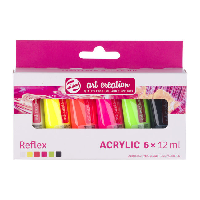 Talens Art Creation – Acrylfarben-Kunstkreationsset mit 6 Reflexfarben