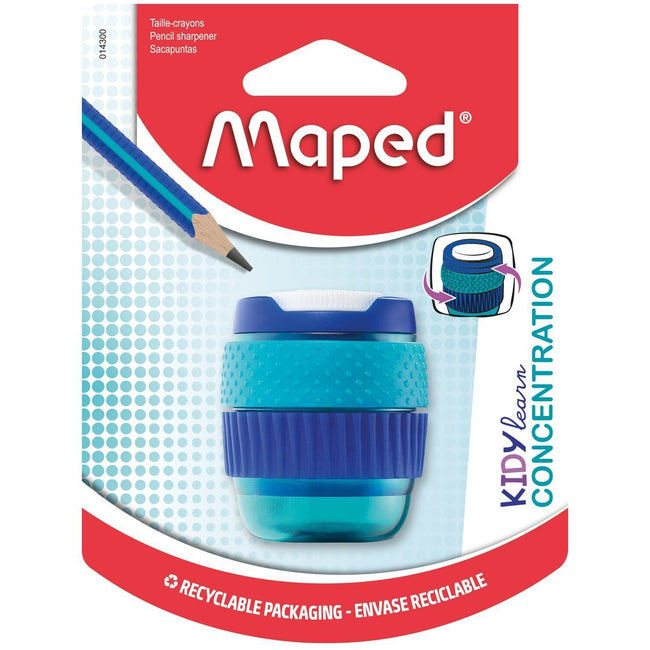 Maped - Bleistiftspitzer Kidy zum Lernen der Konzentration, blau