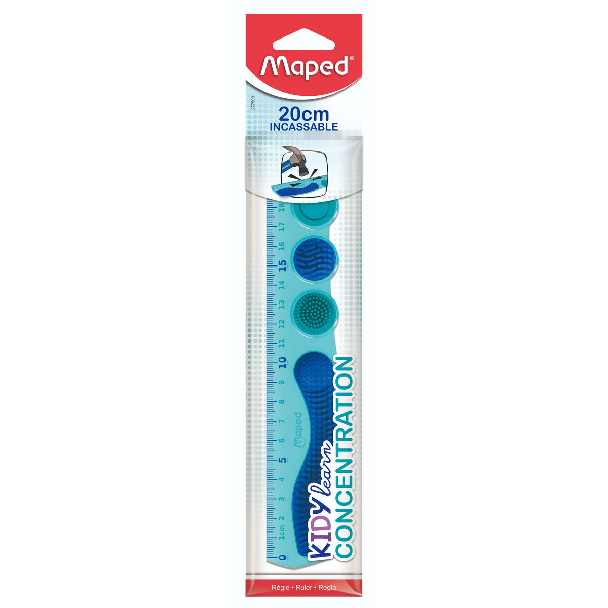 Maped - Lineal kidy Konzentration lernen 20 cm blau
