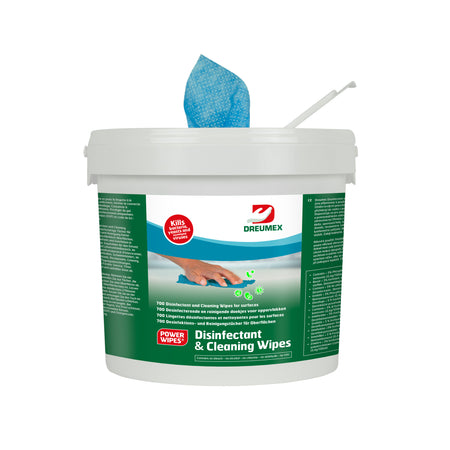 Dreumex - Desinfektionstücher Eimer 700 Stück blau | 4 Stück