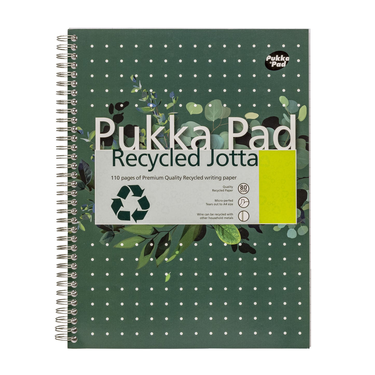 Pukka Block – College-Blockblock, Jotta, Recyc, A4-Linie, 110 Seiten | 3 Stück