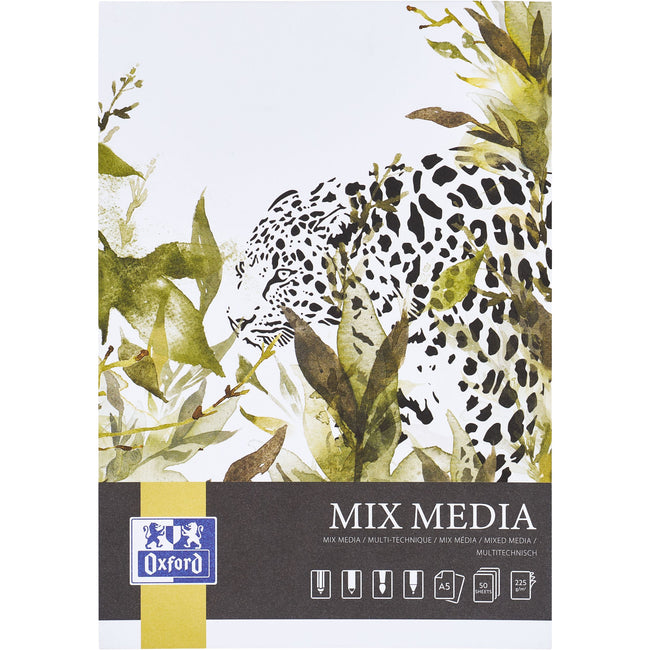 Oxford - Zeichenblock Mix Media A5 50 Blatt 225 Gramm