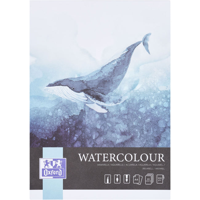 Oxford - Aquarellblock Aquarell A4 20v 300gr geklebt