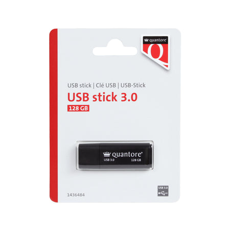 Quantore - USB-Stick 128GB 3.0 schwarz
