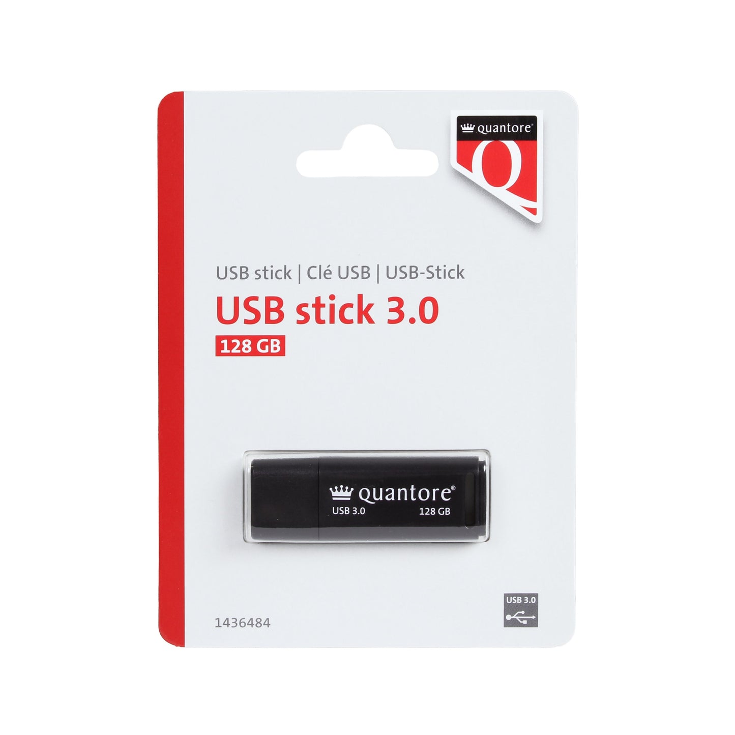 Quantore - USB-Stick 128GB 3.0 schwarz | 400 Stück