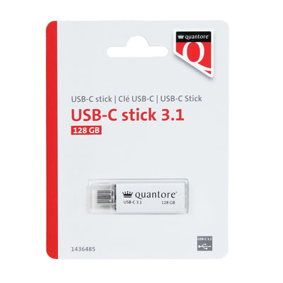 Quantore - USB-Stick USB-C 128GB 3.1 Silber