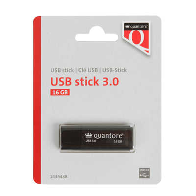 Quantore - USB-Stick 16GB 3.0 schwarz