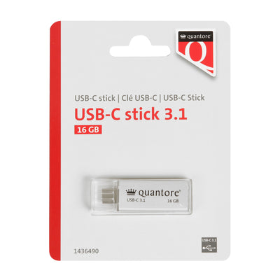 Quantore - USB-Stick USB-C 16GB 3.1 Silber | 400 Stück