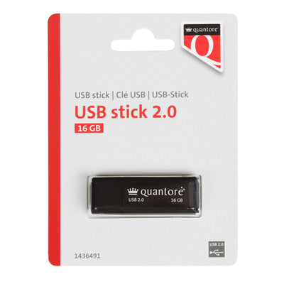 Quantore - USB-Stick 16GB 2.0 schwarz | 400 Stück