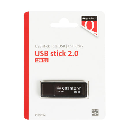 Quantore - USB-Stick 256GB 2.0 schwarz | 400 Stück