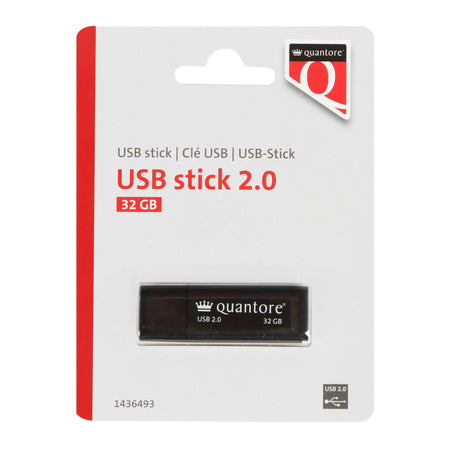 Quantore - USB-Stick 32GB 2.0 schwarz | 400 Stück