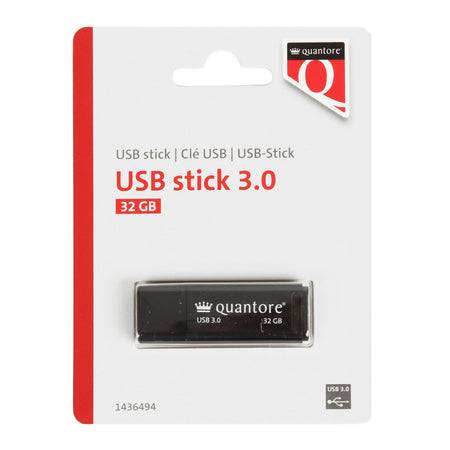 Quantore - USB-Stick 32GB 3.0 schwarz | 400 Stück