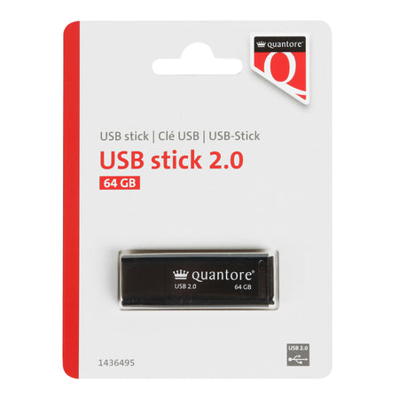 Quantore - USB-Stick 64GB 2.0 schwarz