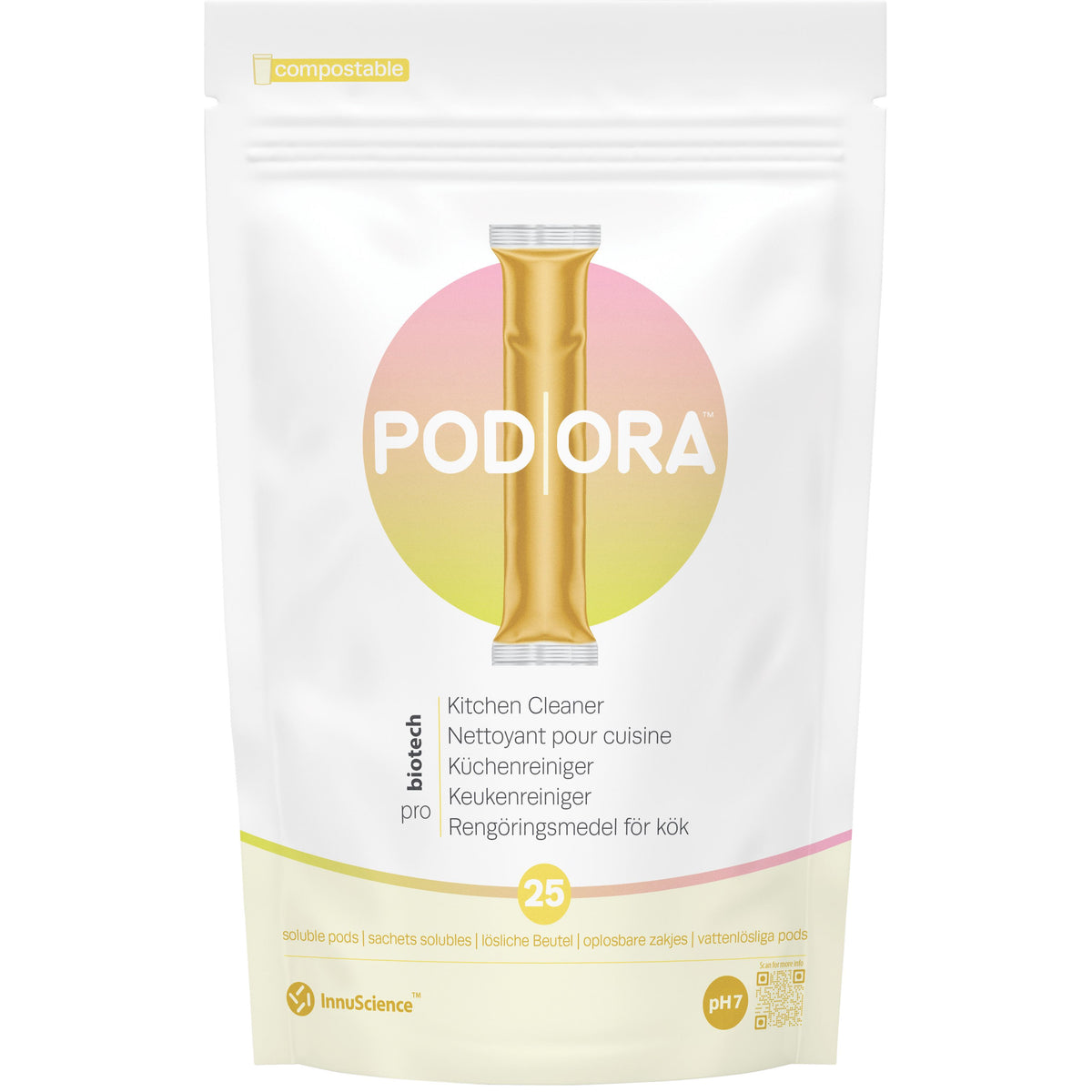 InnuScience – PodOra Küchenreiniger-Pods, Packung mit 25 Stück