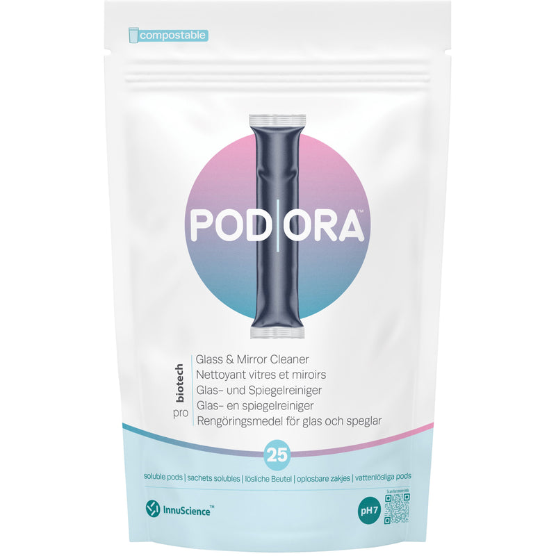 InnuScience - PodOra Glasreiniger-Pods, Packung mit 25 Stück