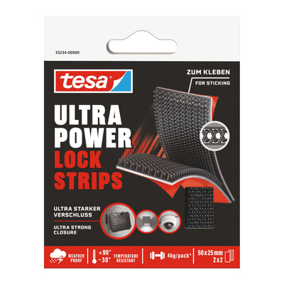 Tesa - Klettverschluss-Ultra-Powerlock-Streifen 50x25mm 2s