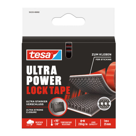 Tesa - Klettverschluss Ultra Power Lock e 100cmx25mm | 6 Stück