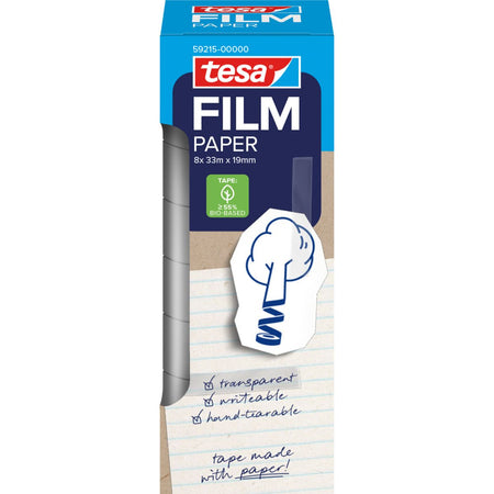 Tesa – Klebeband, Folienpapier, 19 mm x 33 m, 8 Rollen