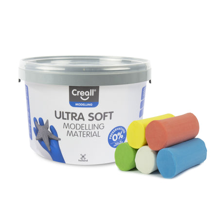 Creall - Clay Play-it Ultra Soft rd/bl/gn/gl/wt 1100gr