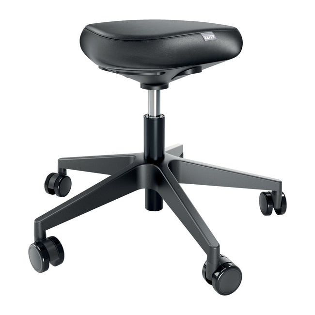Leitz - Ergo Active Sitzhocker mit Komfortsitz, mit Rollen, schwarz