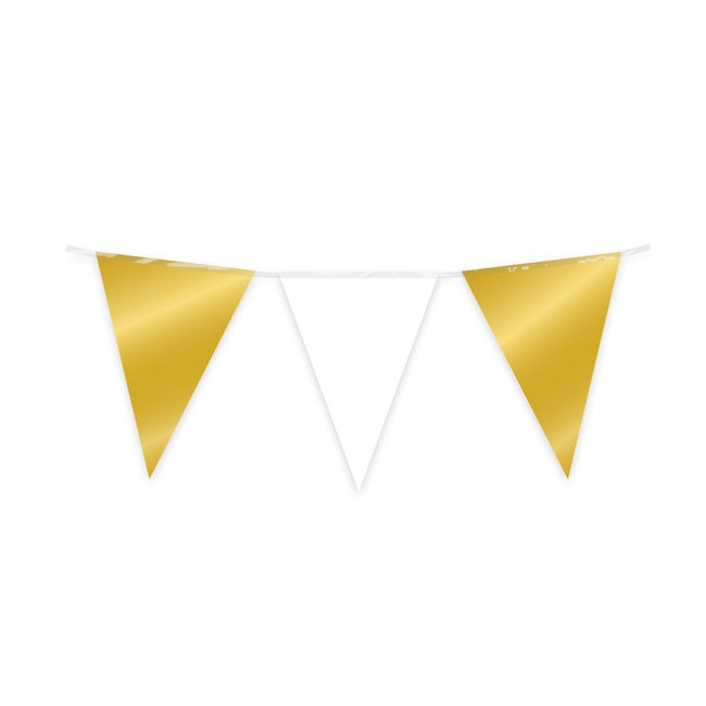 Bruna office - Partyflagge aus Folie Gold und Weiß