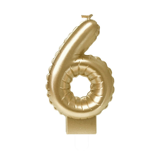 Bruna Büro - Folienballonkerze Gold 6 | 4 Stück
