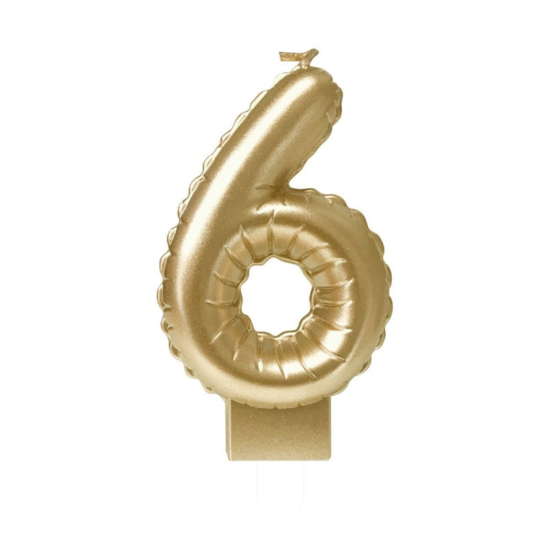 Bruna Büro - Folienballonkerze Gold 6 | 4 Stück