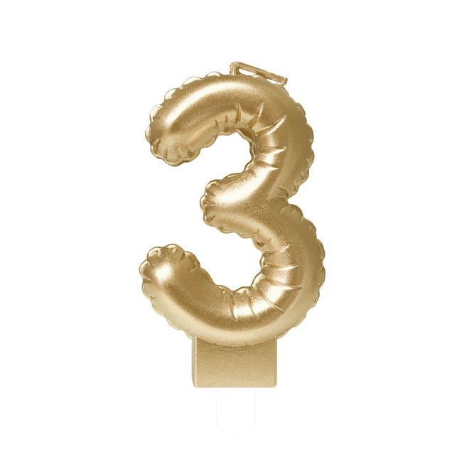 Bruna Büro - Folienballonkerze Gold 3 | 4 Stück