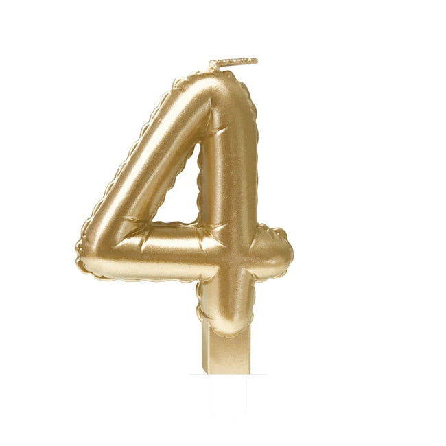 Bruna Büro - Folienballonkerze Gold 4 | 4 Stück
