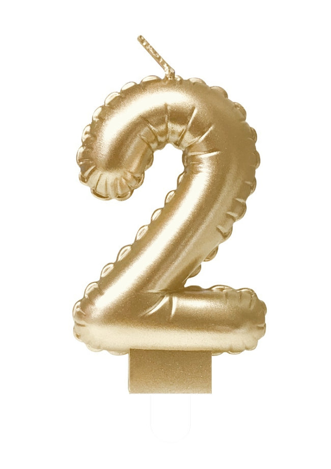 Bruna Büro - Folienballonkerze Gold 2 | 4 Stück