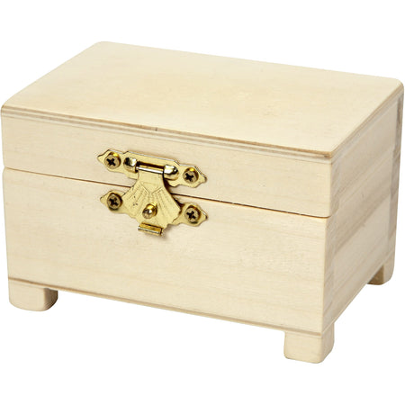 Creativ Company - Schatztruhe 6x9x6cm Holz | 3 Stück