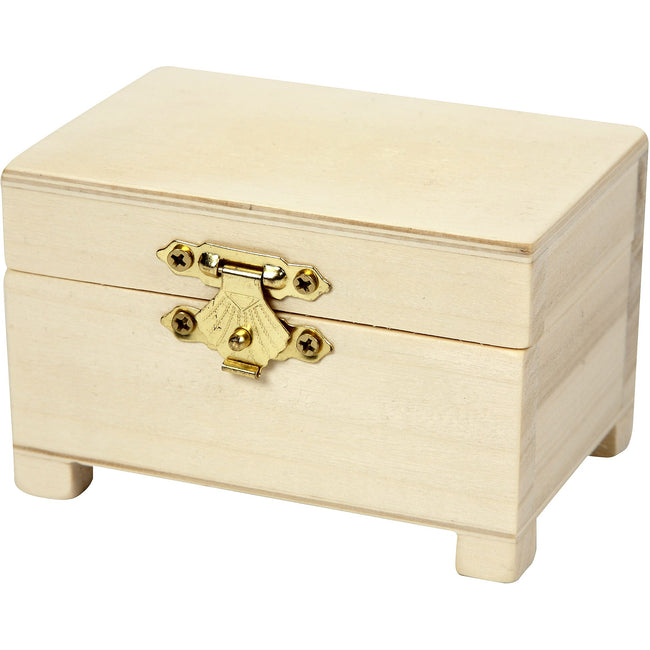 Creativ Company - Schatztruhe 6x9x6cm Holz | 3 Stück