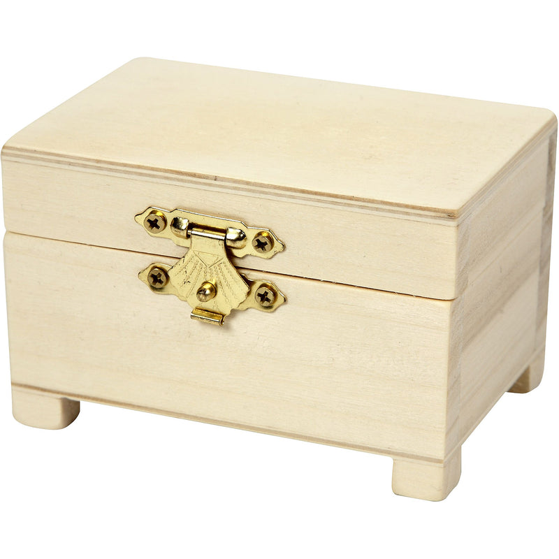 Creativ Company - Schatztruhe 6x9x6cm Holz | 3 Stück