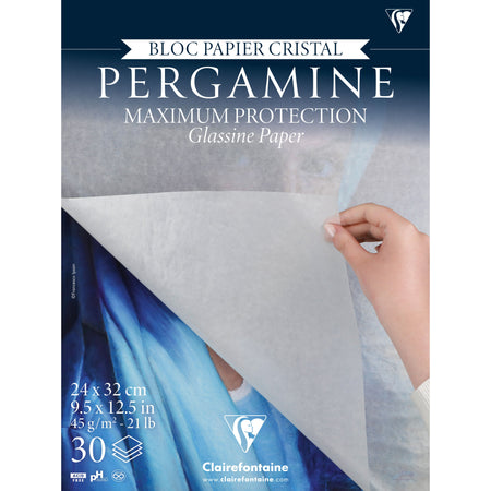 Clairefontaine – Zeichenblockfarbe auf 24 cm x 32 cm großem Pergaminpapier, 30 V, 45 g