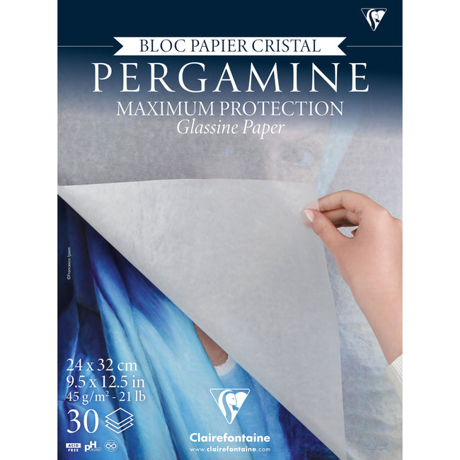 Clairefontaine – Zeichenblockfarbe auf 24 cm x 32 cm großem Pergaminpapier, 30 V, 45 g