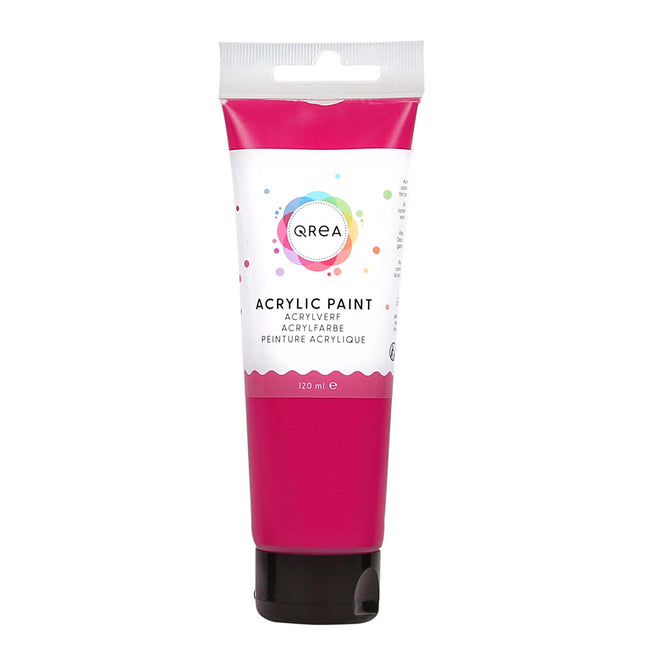 Qrea - Acrylfarbe 120 ml Magenta | 6 Stück