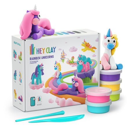 Bruna Büro - Clay Hey Clay Einhorn Set 15 Teile