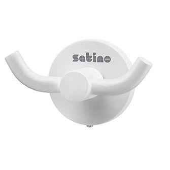 Satino - Kleiderhaken 2 abgewinkelt weiß 332180