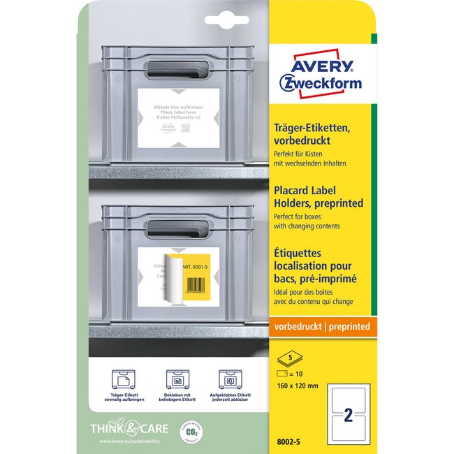 Avery Zweckform - Positionierungsetikett az 8002 160x120 bedruckt 10 Stk