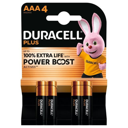 Duracell - Batterie Plus 100 % AAA, Blister mit 4 Stück