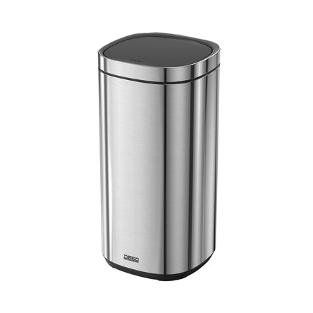 Desq - Abfallbehälter Touch 50 Liter Edelstahl silber