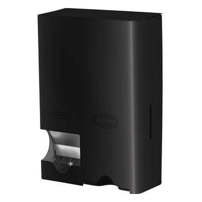 MediQo-line - Damenhygienespender klein Edelstahl schwarz mqstb m