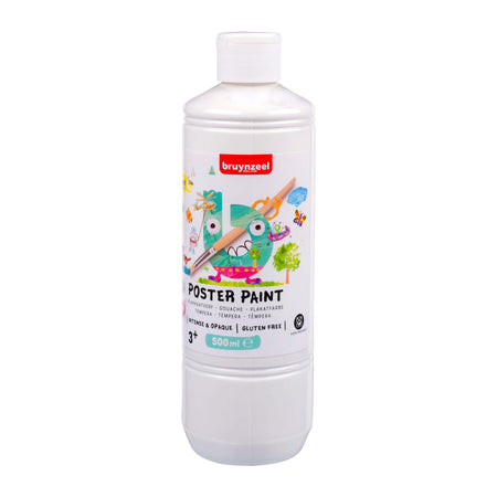 Bruynzeel - Plakatfarbenflasche 500 ml weiß