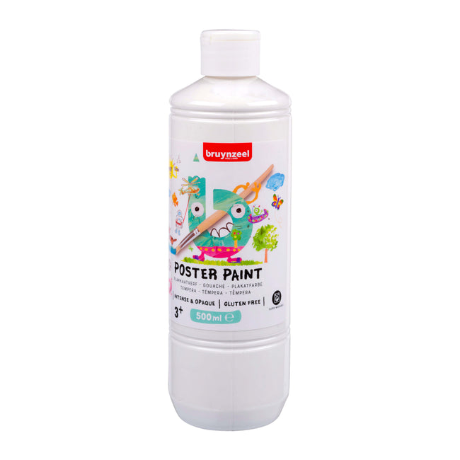 Bruynzeel - Plakatfarbenflasche 500 ml weiß