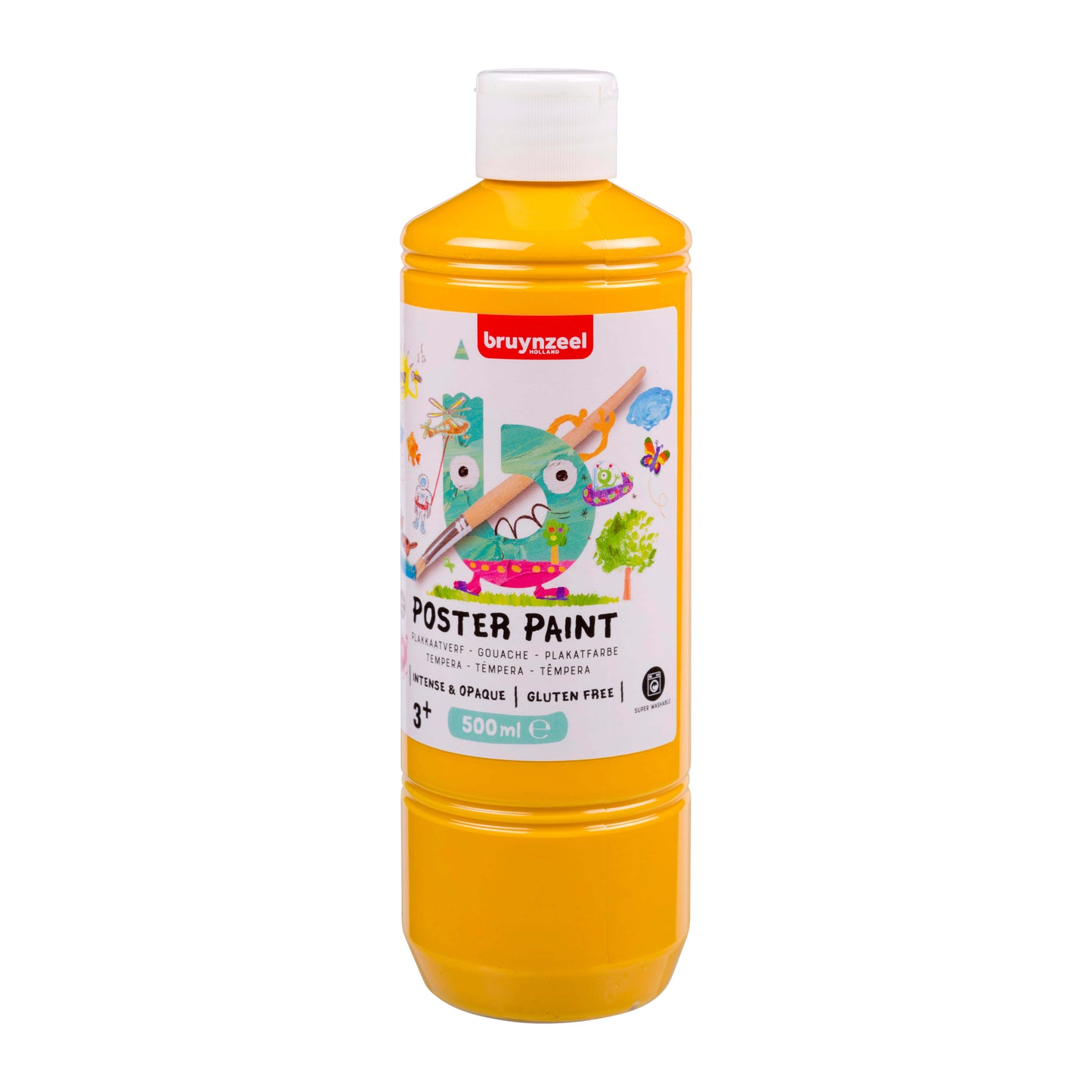 Bruynzeel - Plakatfarbenflasche 500 ml gelb | 10 Stück